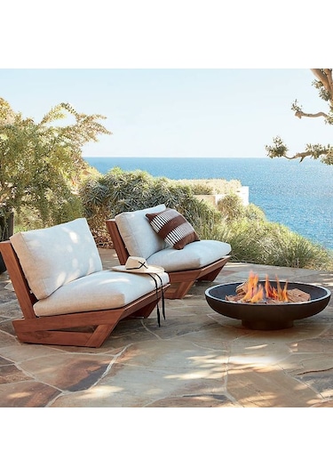 Conforelit Bahçe Balkon Kayın Ahşap Koltuk Takımı 2+1+1 Krem