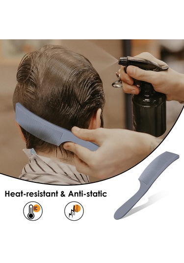 Suntek Berber Stilisti Kavisli Şekillendirici Tarak Düz Gri