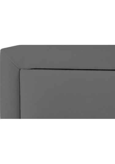 Harmony Gold Iki Çekmeceli Komodin- Yatak Odası Kumaş Döşemeli 2 Kapaklı Komodin Modeli Gri