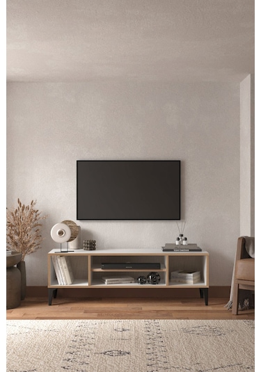 Sarmobi Arden 2 Kapaklı Tv Ünitesi Beyaz