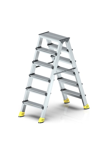 Narvon 6+6 Basamaklı Lüx Çift Çıkışlı Alüminyum Merdiven