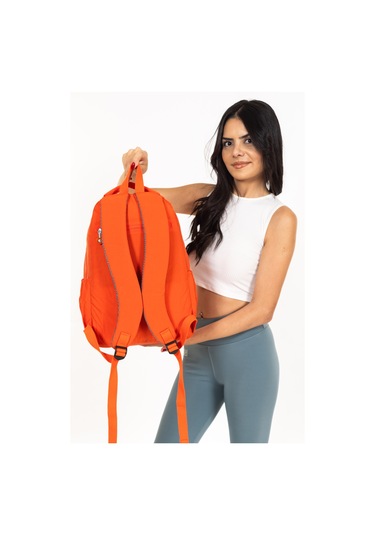 Modern Tarzda Su Geçirmez Krınkil Kumaş Okul Sırt Çantası Hafif, Konforlu Ve Fonksiyonel Tasarım - Turuncu Turuncu