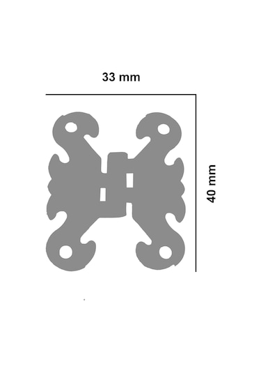 Kelebek Menteşe 10 Adet Antik 33x40 mm Kutu ve Sandık Menteşesi Hobi Maket