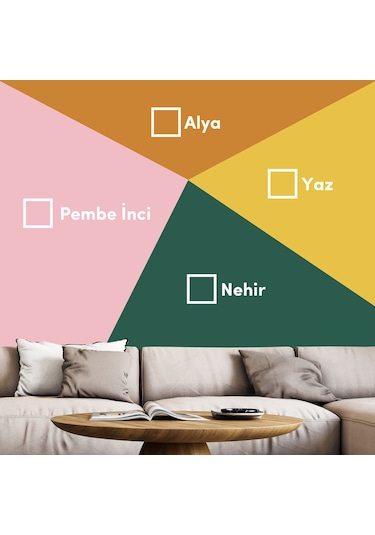 Bi Boya Geometrik Duvar Boyama Seti 8 - 1 L