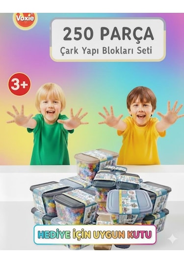 250 Parça Çark Yapı Blokları Seti 'box Kutu'