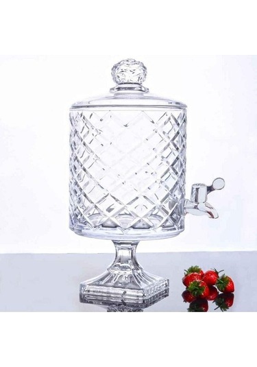 Qerhome Yıldız Cam Sebil Şerbetlik Damacana Ayaklı 5 Lt