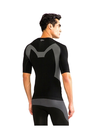 Thermoform Extreme Erkek Seamless Termal Kısa Kollu İçlik Seti Siyah Renkli
