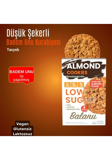Zero Sugar & Low Sugar & Proteinli Badem Unu Kurabiyesi 3lü Set