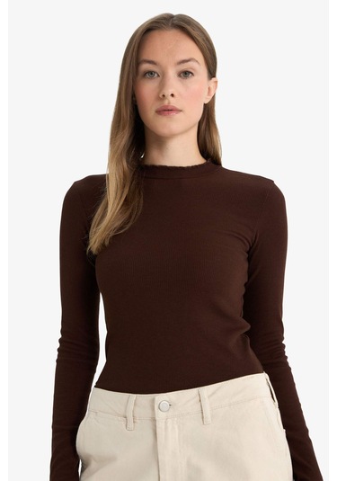 Defacto Fitilli Kaşkorse Uzun Kollu Tunik E9540ax25wnbn66 Kahve Defacto Fitilli Kaşkorse Uzun Kollu Tunik E9540ax25wnbn66 Kahve