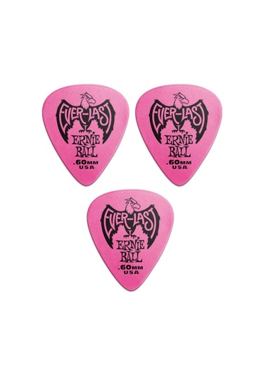 Ernie Ball P09179-3 Gitar Penası 3 Adet Everlast 0.60 Mm Pembe