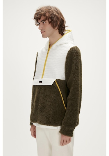 Bad Bear Leonard Plush Half-zip Haki Peluş Erkek Kapüşonlu Sweatshirt-haki Haki