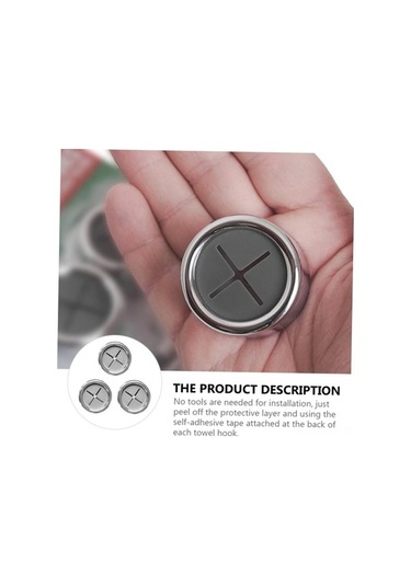 Besthome1 3'lü Yapışkanlı Banyo Havlu Askısı - Malzeme: Abs, Yumuşak Silikon Kıskaç, Çift Sabitleme, Gümüş Renk Gümüş