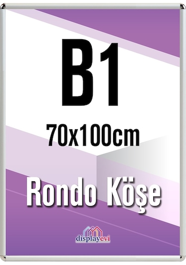 Alüminyum Çerçeve Rondo Köşe 70X100Cm B1