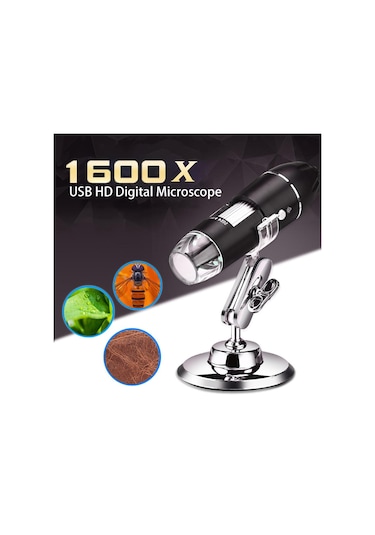 Triline 1600x Zoom 2mp Usb Dijital Mikroskop 8 Ledli Kamera