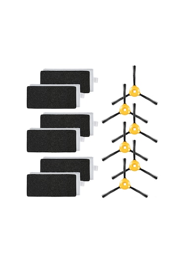 Padalink Ecovacs Deebot N79/n79s Robot Süpürge Aksesuarları - 6 Yan Fırça + 6 Hepa Filtre Tam Seti, Performansı Koru, Kolay Değişim