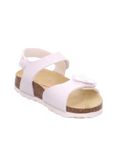 Superfit 6-00118 Kız Çocuk Beyaz Mantar Sandalet Beyaz
