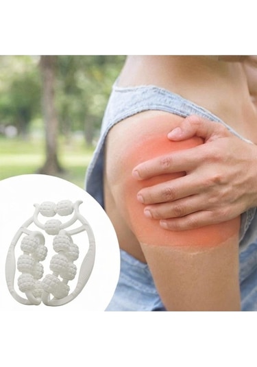 Pazly Uyluk Silindir Masaj Aleti 360 Derece Beyaz Homyl Egzersiz Beyaz