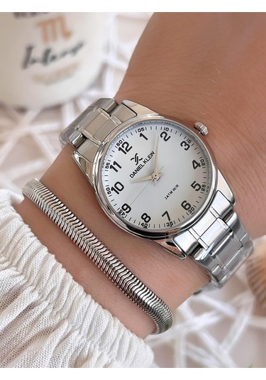 Daniel Klein Çelik Kordon 3 Atm Suya Dayanıklı Özel Tasarım Kadın Kol Saat+bileklik Vs.blkt.0475 Gri