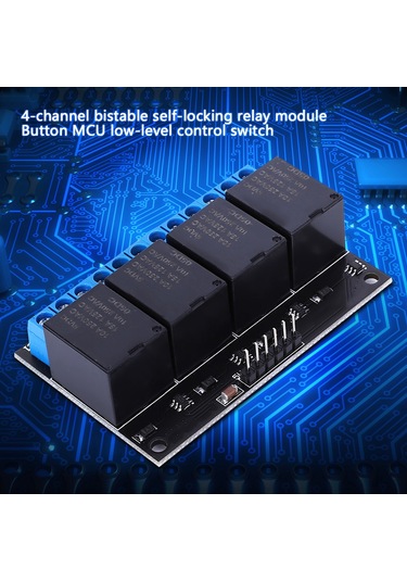 Ximistore9 5v Düşük Seviye Tetiklemeli 4 Kanal Oto Kilitleyen Röle Modülü - Mcu Ve Düğme Kontrollü