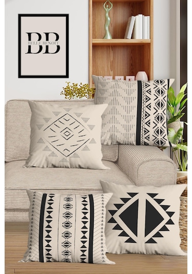 Belle Benoit Baskılı Runner & Koltuk Kırlent Kılıfı Set Desen50