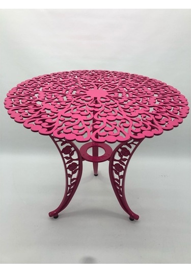 Aluminyumdokumcu Döküm Kuğu Masa 75 Çap Pembe
