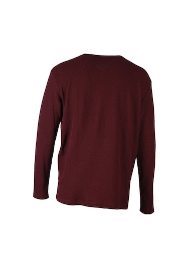 Trender O Yaka Waffle Bordo Erkek Sweatshirt 5073-2 Bordo