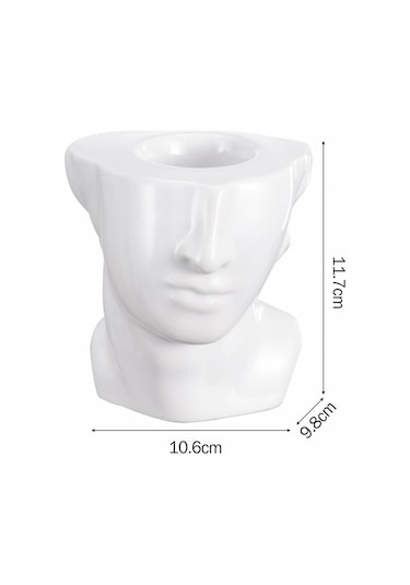 Karaca Home Daring Dekoratif Mumluk Beyaz 300.23.01.0361