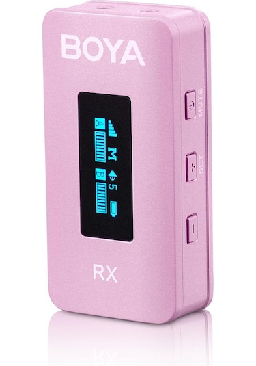 Boya BY-XM6-K2P Kablosuz İkili Yaka Mikrofonu (Pembe)