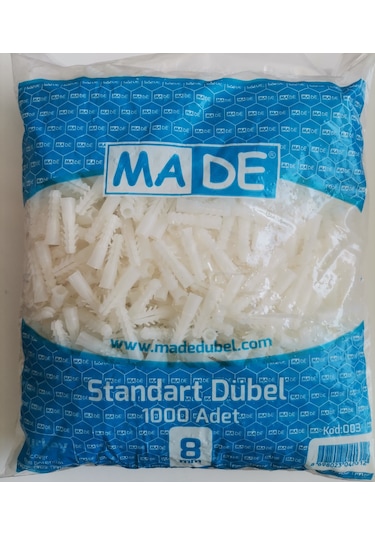 8 MM Standart Dübel Paket 1000 Adet