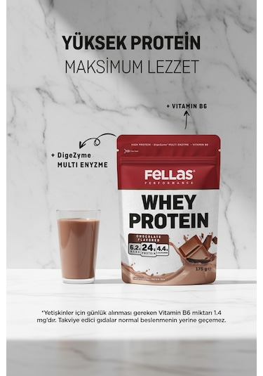 Fellas Whey Protein Tozu 2'li - Çikolata Aromalı 175 G + Kurabiye Aromalı 175 G Çikolata - Kurabiye
