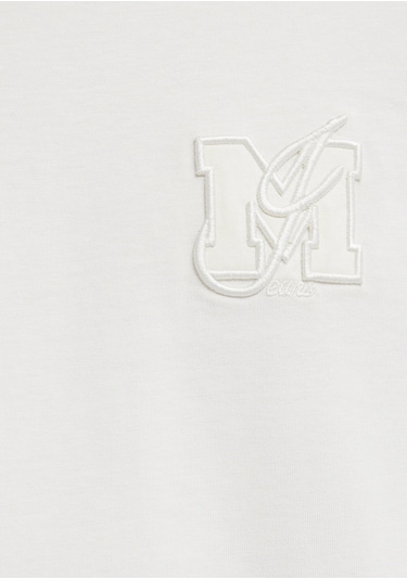 Mavi - Mj Logo Detaylı Ekru Tişört 0612885-70057