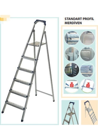5+1 Basamaklı Profil Galvanizli Standart Merdiven