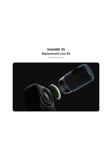 İnsta360 X5 Orijinal Replacement Lens Yedek Lens Kiti Siyah
