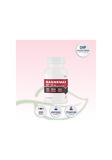 Smartcaps Magnemax Magnezyum MGT Vitamin 30 Tablet