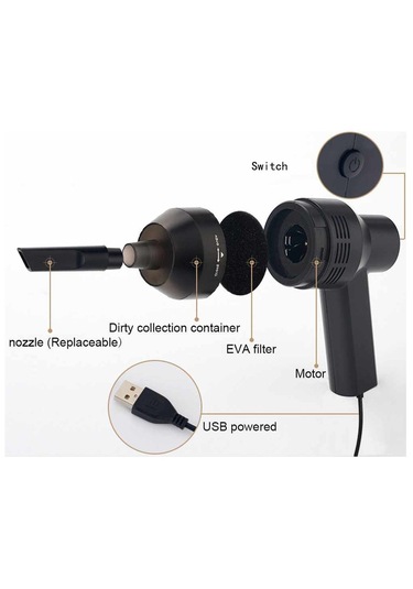 Cc Ggball Usb Kablosuz Klavye Mini Temizleyici, 8'i 1 Arada Saplı Naylon Anti-statik Fırça Temizleme Kiti