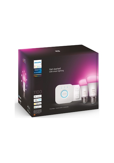 Philips Hue 1100 9-75W Renkli Akıllı Başlangıç Seti 2'li