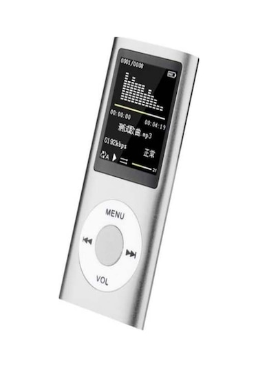 Springsun 32 Gb 1.8 İnç Lcd Ekranlı Taşınabilir Mp3 Mp4 Çalar Fm Radyo Gümüş