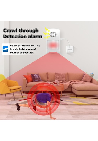 Symbee Bluetooth Ve Wifi İle Ev Güvenliği Alarm Sistemi - Evcil Hayvan Engellli, 12m Algılama, 100db Sesli Işıkli Alarm, Usb Besleme, App Kontrol