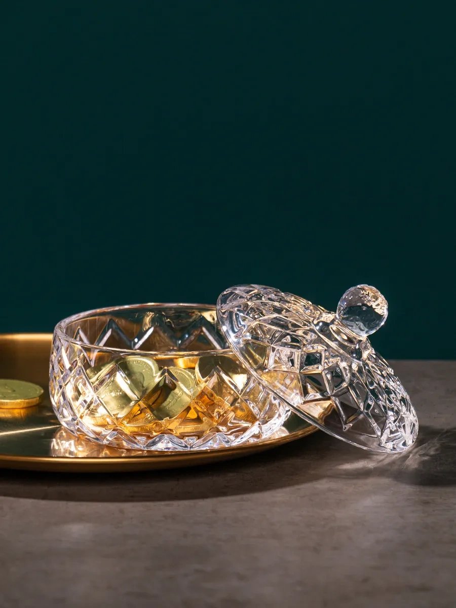 Lefard Gem Şekerlik 320 Ml Kapaklı Cam 205448433 Beyaz