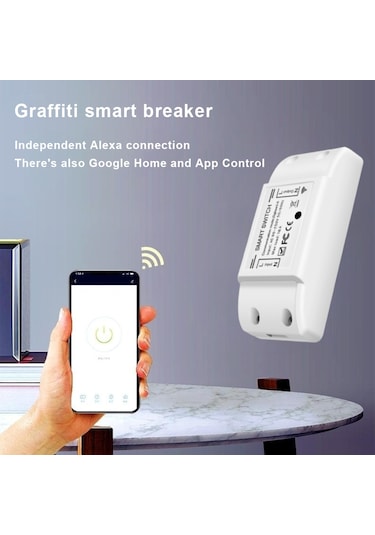 5 Adet Wifi Ve Bt Akıllı Anahtar 10a 2200 W Çift Modlu Beyaz