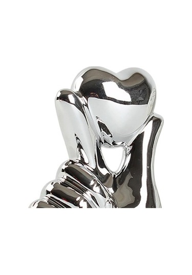 Lijinxu Kalp Heykeli Hediye Koleksiyon Seramik El-ile-gümüş