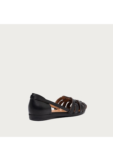 Nero Black Sandalet Kadın 03m1 Frau Feather siyah