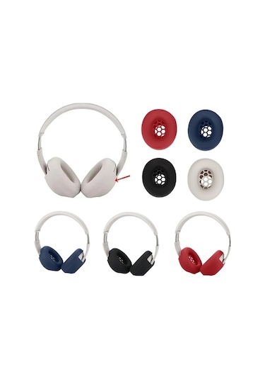 Beats Studio Pro Kulaklıklar İçin Silikon Kapak Kulak Yastığı Kırmızı Kırmızı
