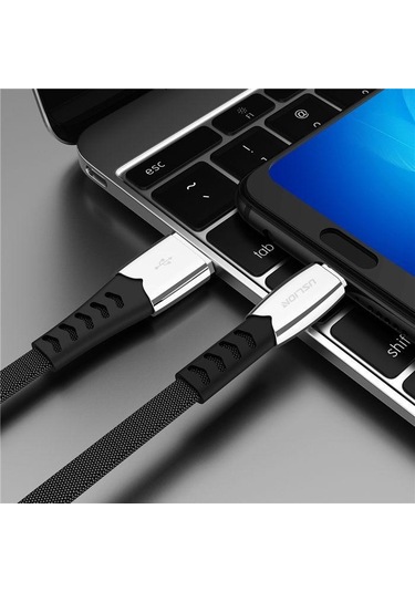 Uslıon Ios Mikro Tip-c Kablo İçin 1.8m Yıldırım Usb Şarj Cihazı Şarj Veri Senkronizasyon Kablosu Type-c
