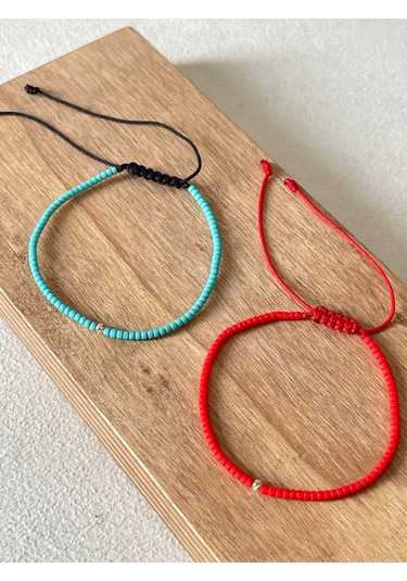 2 Adet 14 Ayar Altın Dorika Detaylı Afgan Taşlı Zarif Altın Bileklik Altın