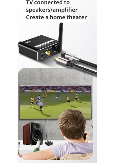 Geeksen D18 Bluetooth 5.0 Alıcı - Dijital-analog Ses Dönüştürücü, Usb Flash Belleği Oynatabilir, Siyah