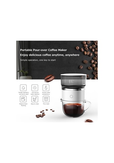 Mufunye Taşınabilir Espresso Makinesi - Mini Elektrikli Drip Kahve Makinesi, Tritan Tanklı