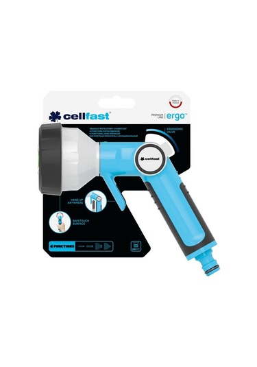 Cellfast Ergo 4 Fonksiyonlu Hortum Sulama Başlığı