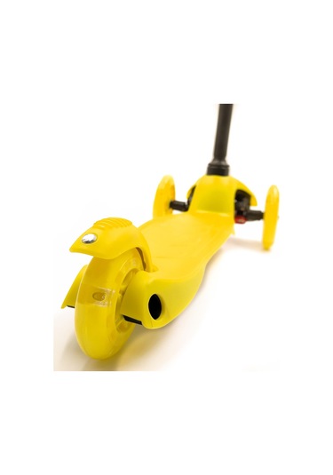 Led Işıklı 3 Tekerlekli Sarı Mini Scooter