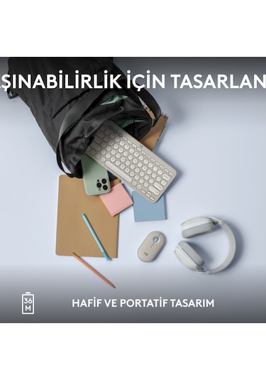 Logitech Pebble Keys 2 K380S 920-011859 Kablosuz Klavye